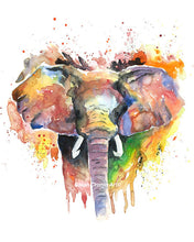 Load image into Gallery viewer, Watercolour Elephant