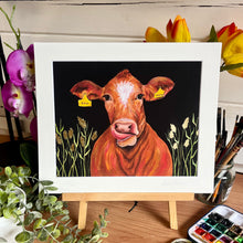 Load image into Gallery viewer, Limited Edition Gold Leaf Cow Print
