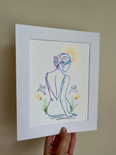 Load image into Gallery viewer, Pearlescent Woman Line Painting
