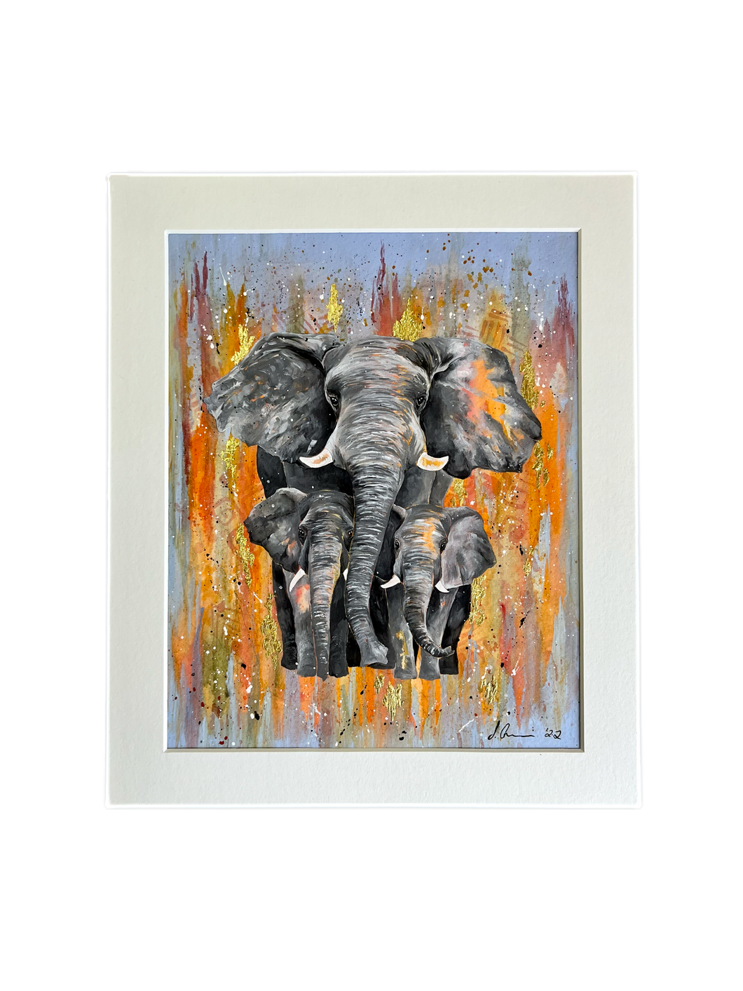 Limited Edition Gold Leaf Elephants