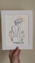 Load and play video in Gallery viewer, Pearlescent Woman Line Painting
