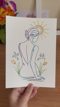 Load and play video in Gallery viewer, Pearlescent Woman Line Painting
